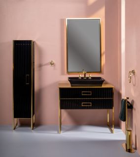 Зеркало Armadi Art Monaco 70см чёрный/хром 566-BCR